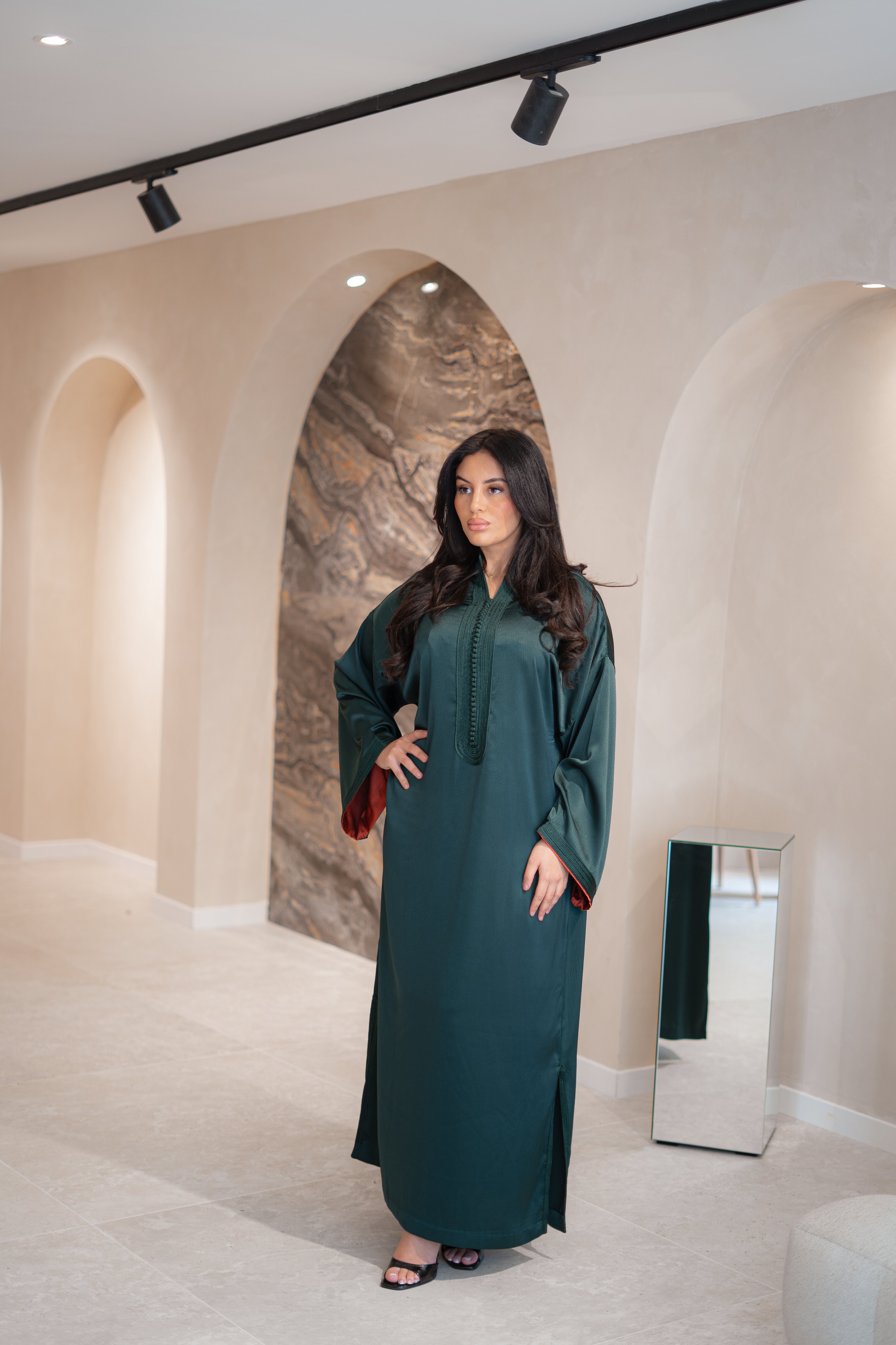 Gandoura Mariam en crêpe de soie