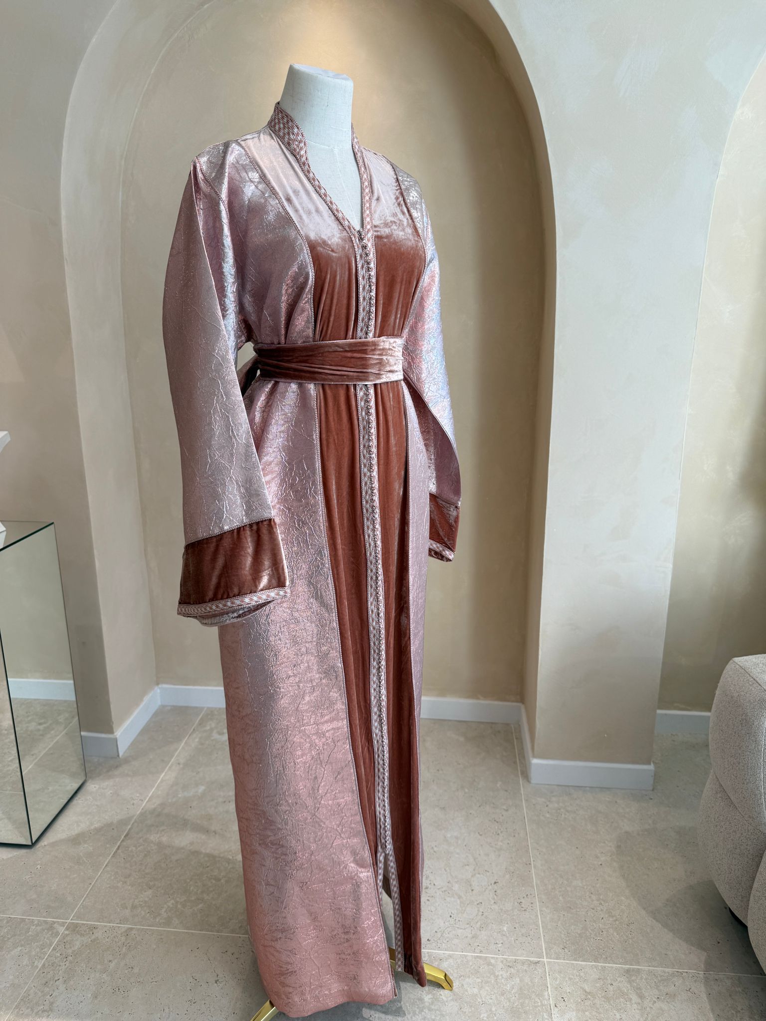 Kimono Imani en velours de soie et brocart