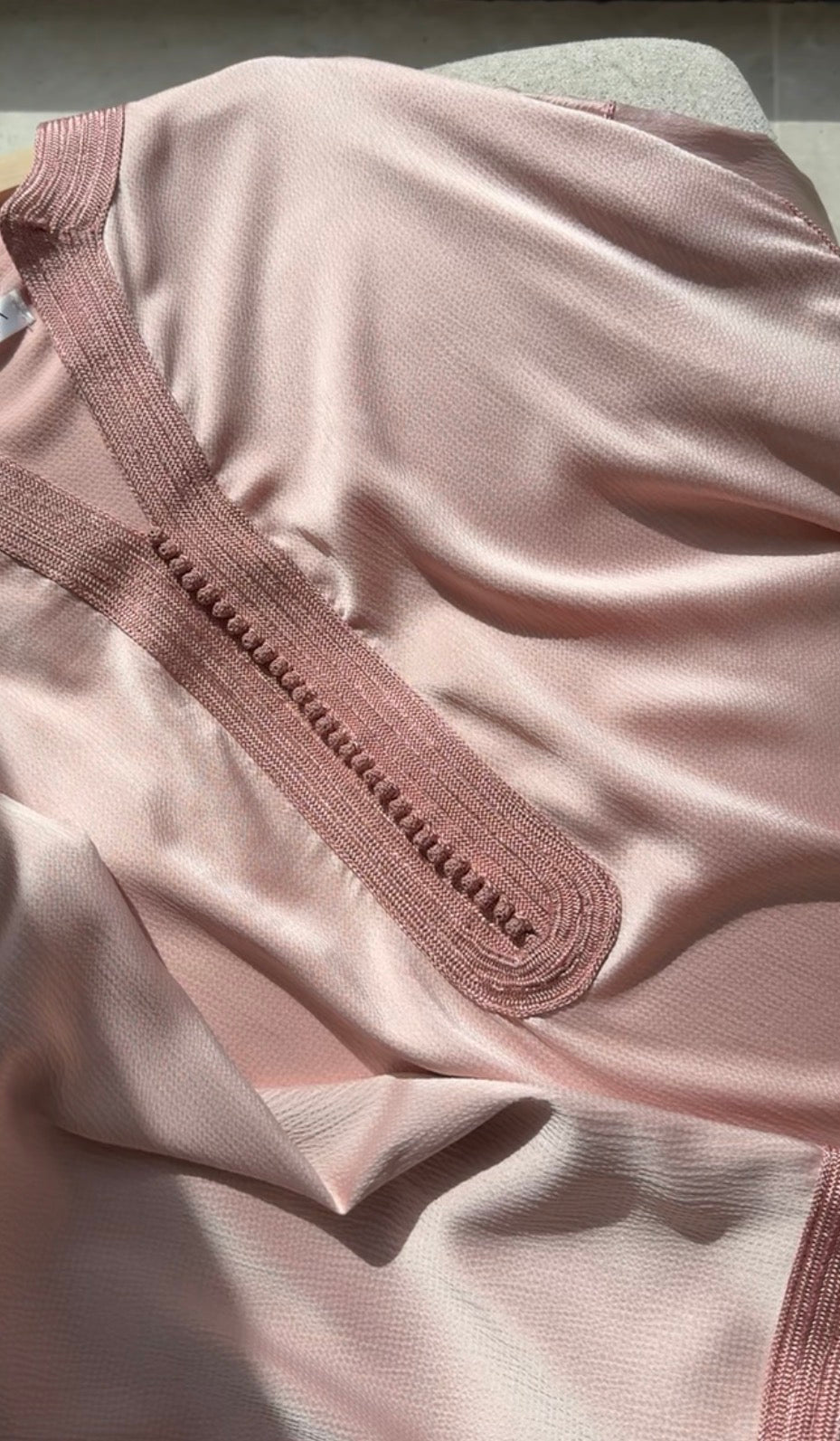 Gandoura Safa en crêpe de soie / drap de soie