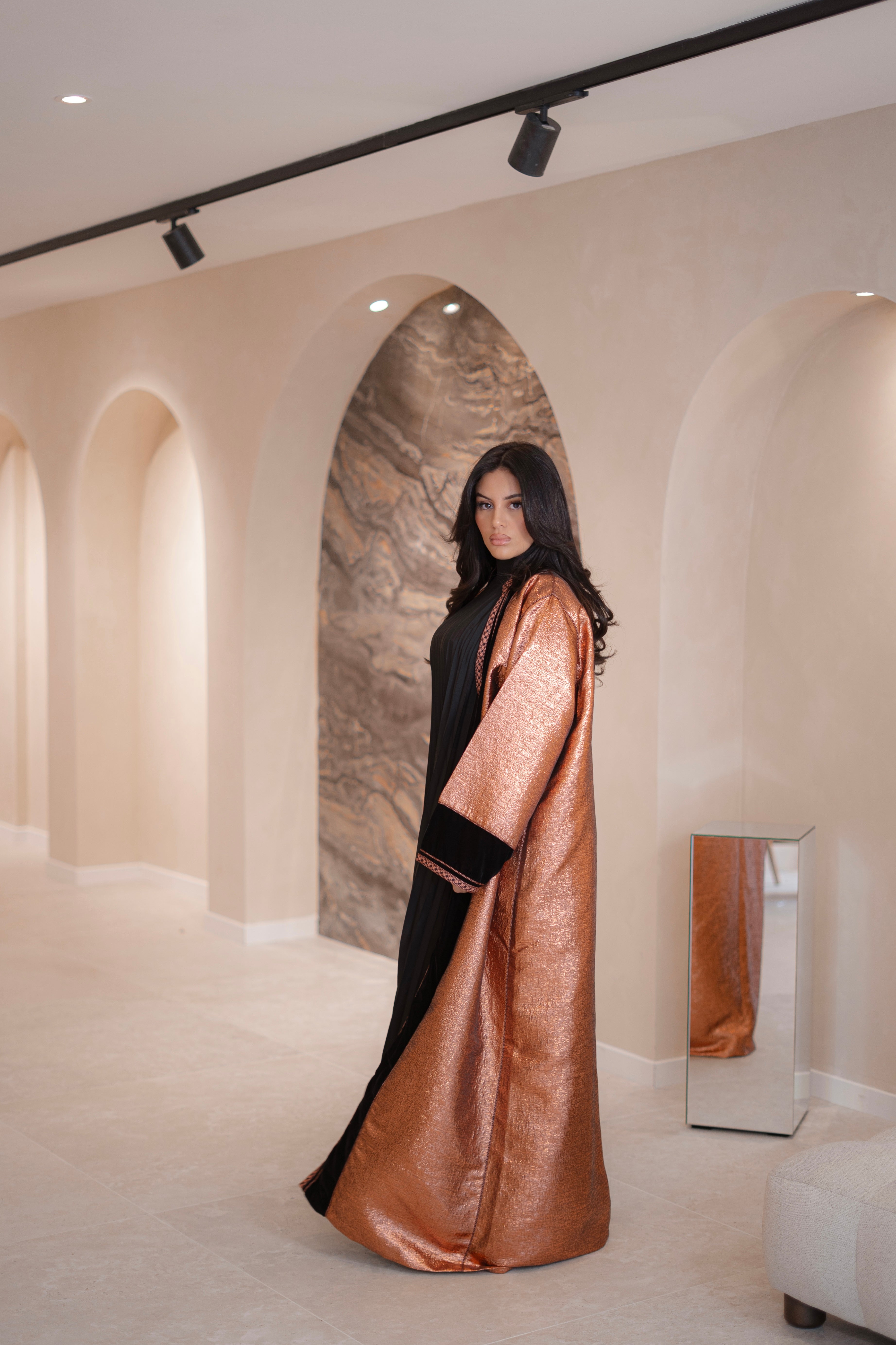 Kimono Hayet en velours de soie et brocart