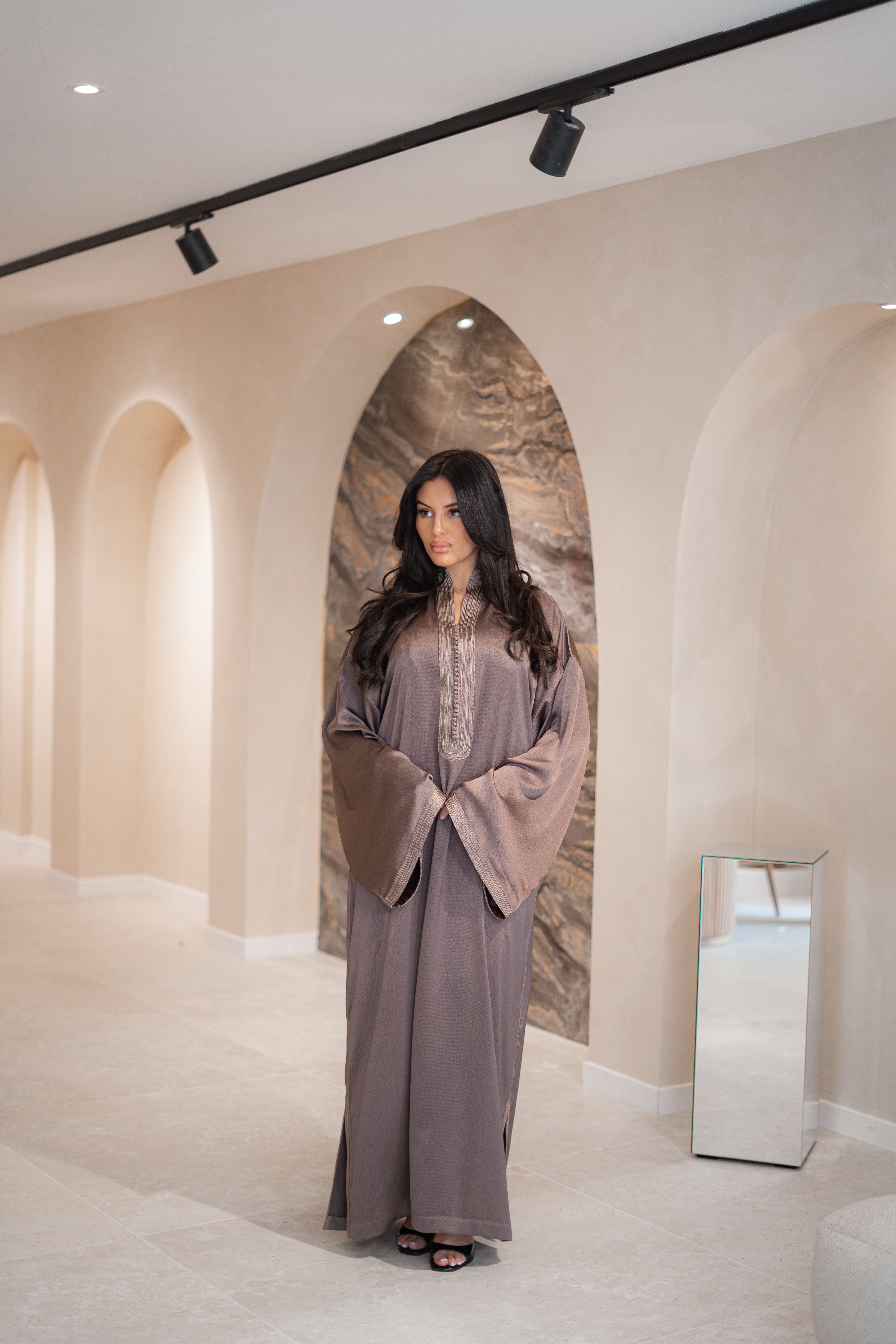 Gandoura Safa en crêpe de soie / drap de soie