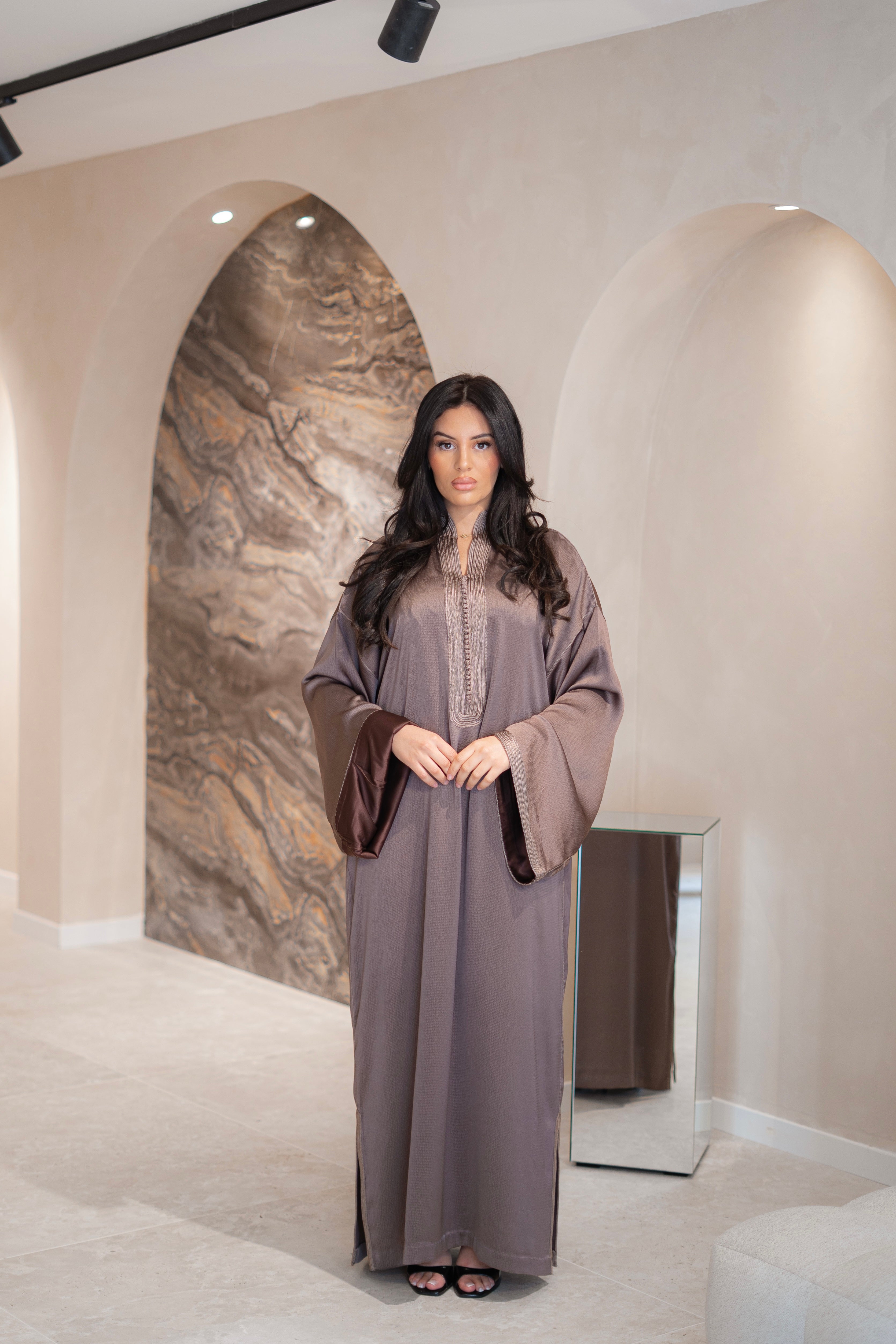Gandoura Safa en crêpe de soie / drap de soie