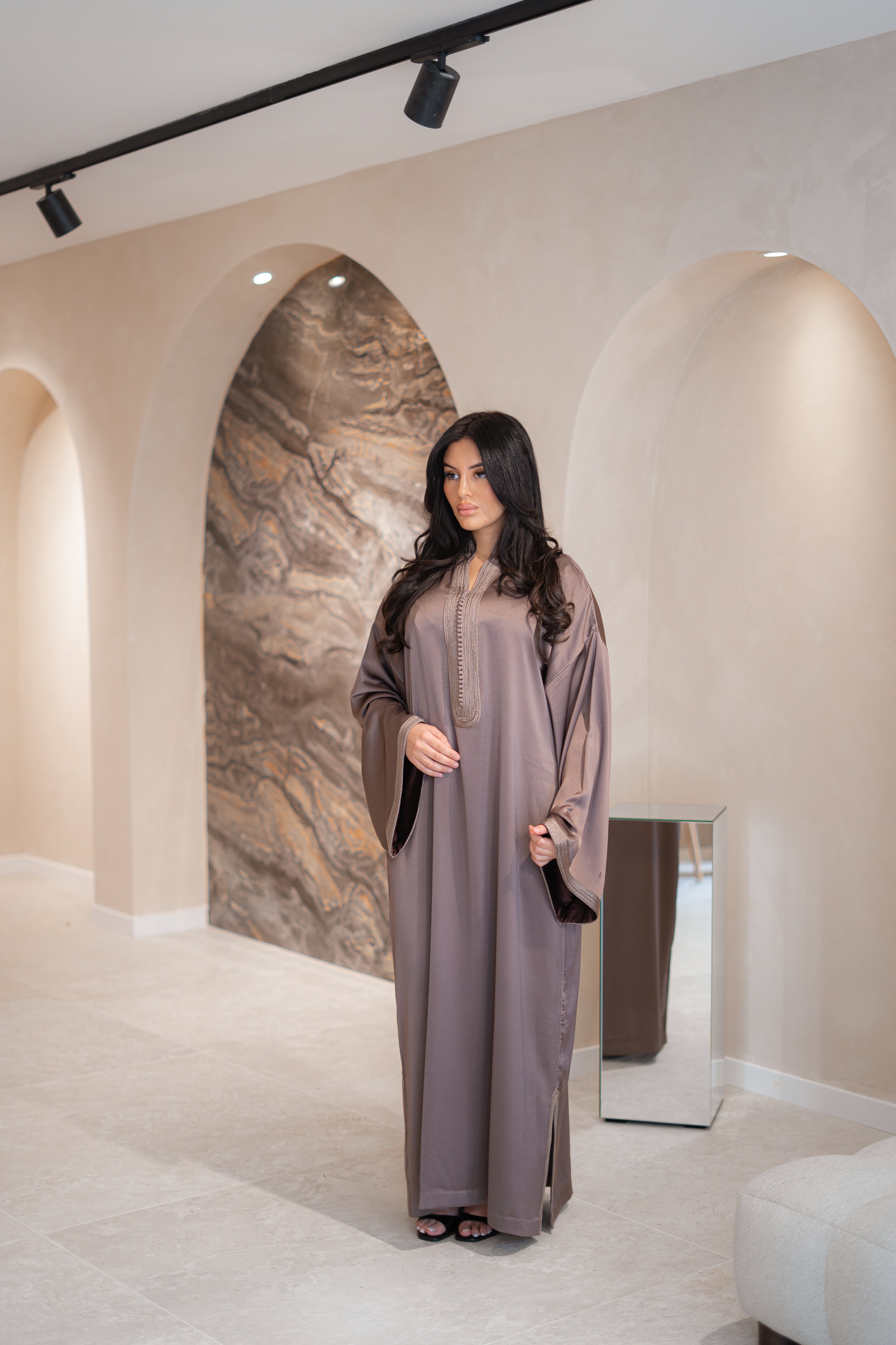 Gandoura Safa en crêpe de soie / drap de soie